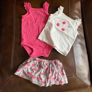 Carter’s 3 PC Flamingo Set 18MO